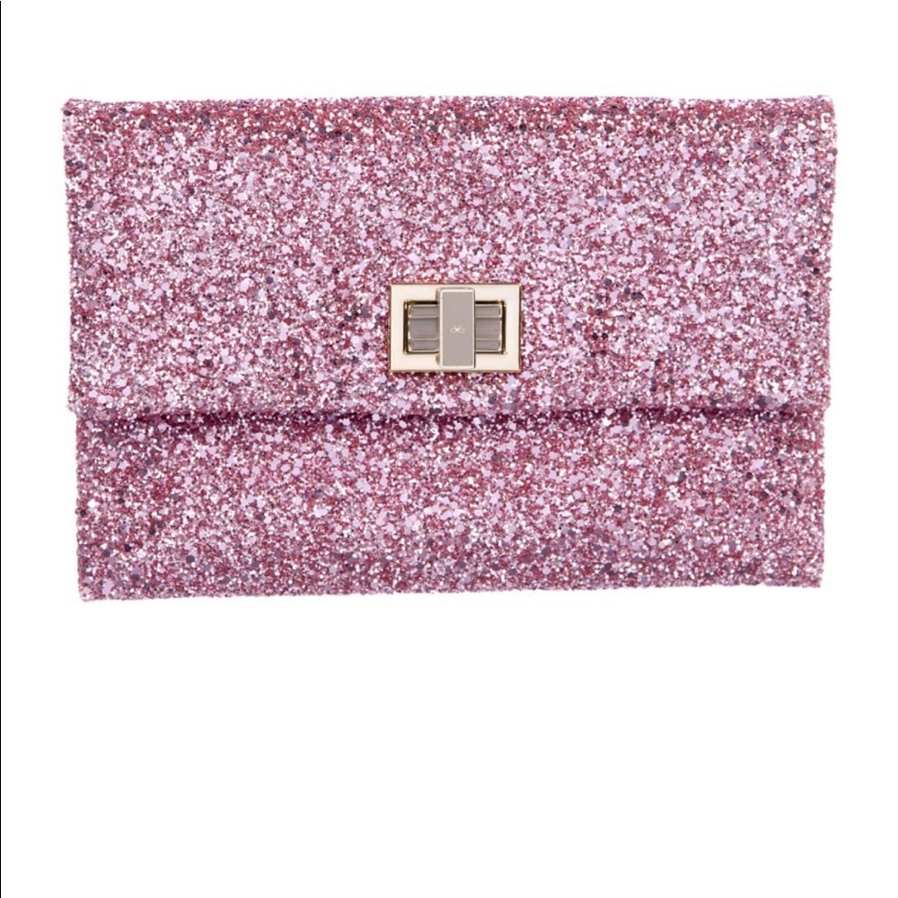 Anya Hindmarch Valorie Glitter Clutch